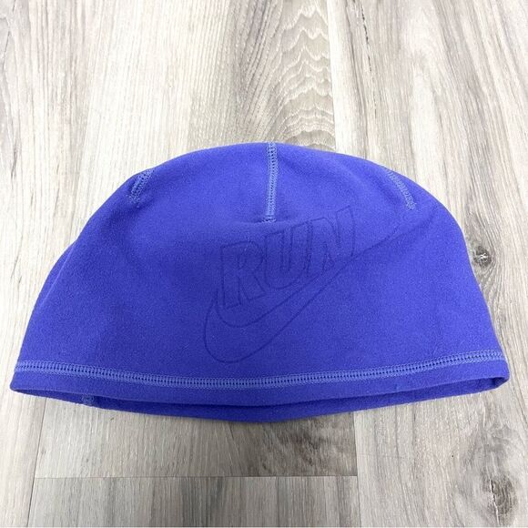 Nike Hat Girls OS Dri-Fit Reversible Purple Patterned Running Beanie - Picture 4 of 5